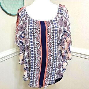 NWOT Batwing Layered Sleeveless Top